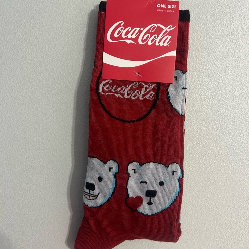Coca Cola Red Polar Bear Socks